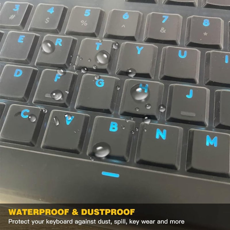 DAMMOMKO غطاء لوحة مفاتيح لجهاز لوجيتك G815 G915 RGB ميكانيكي للألعاب، واقي لوحة مفاتيح لوجيتك G815 السلكية، غطاء سيليكون واقي لجهاز لوجيتك G915 اللاسلكي، شفاف - Image 5